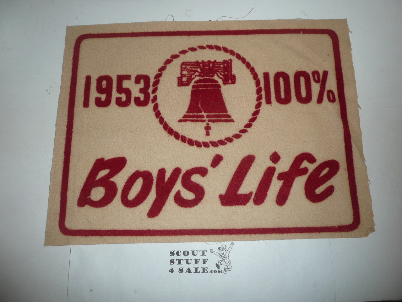 1953 100% Boys' Life Felt Pennant