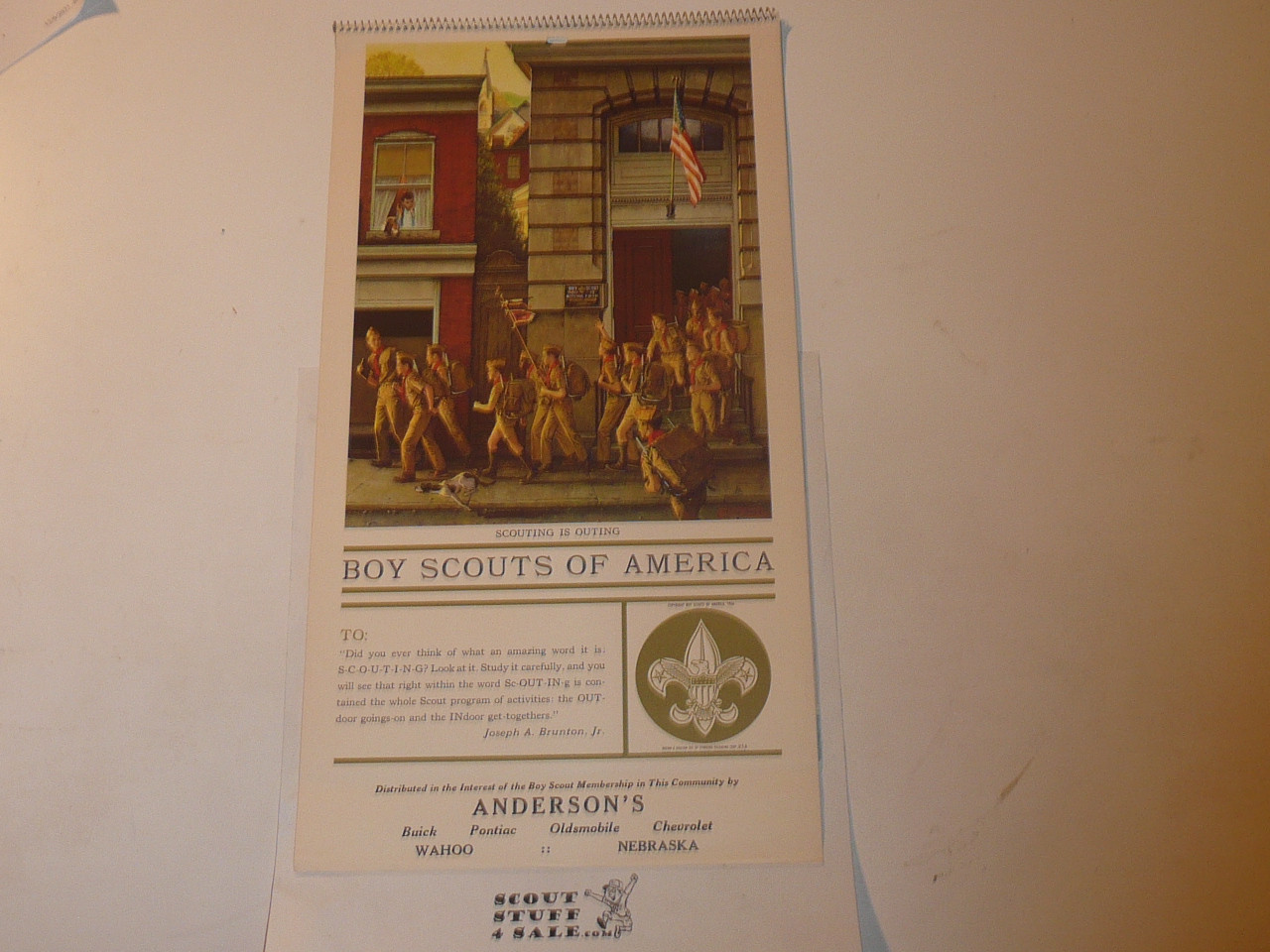 1968 Boy Scout Calendar, Norman Rockwell Art on the cover and lots of pictures and Scouting info on each page
