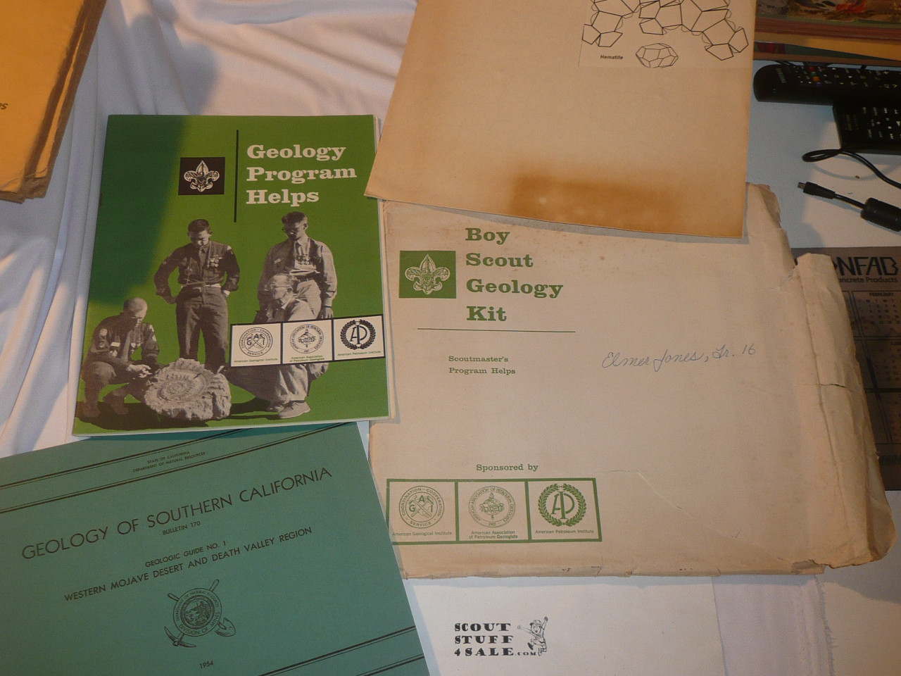 1950's Boy Scout Geology Kit, Scoutmaster's Program Helps