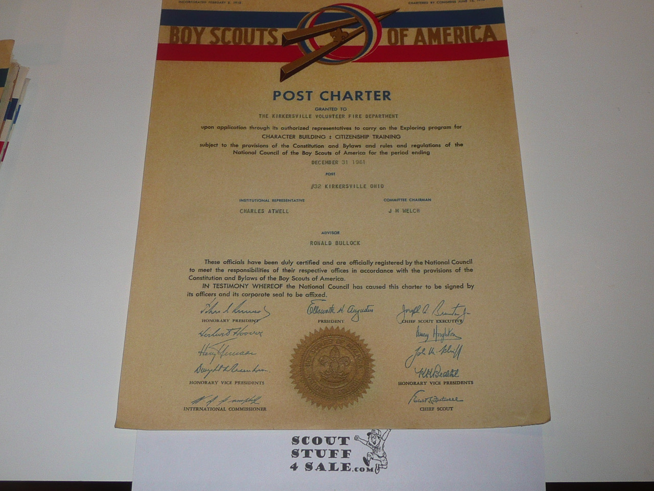 1961 Explorer Scout Post Charter, December