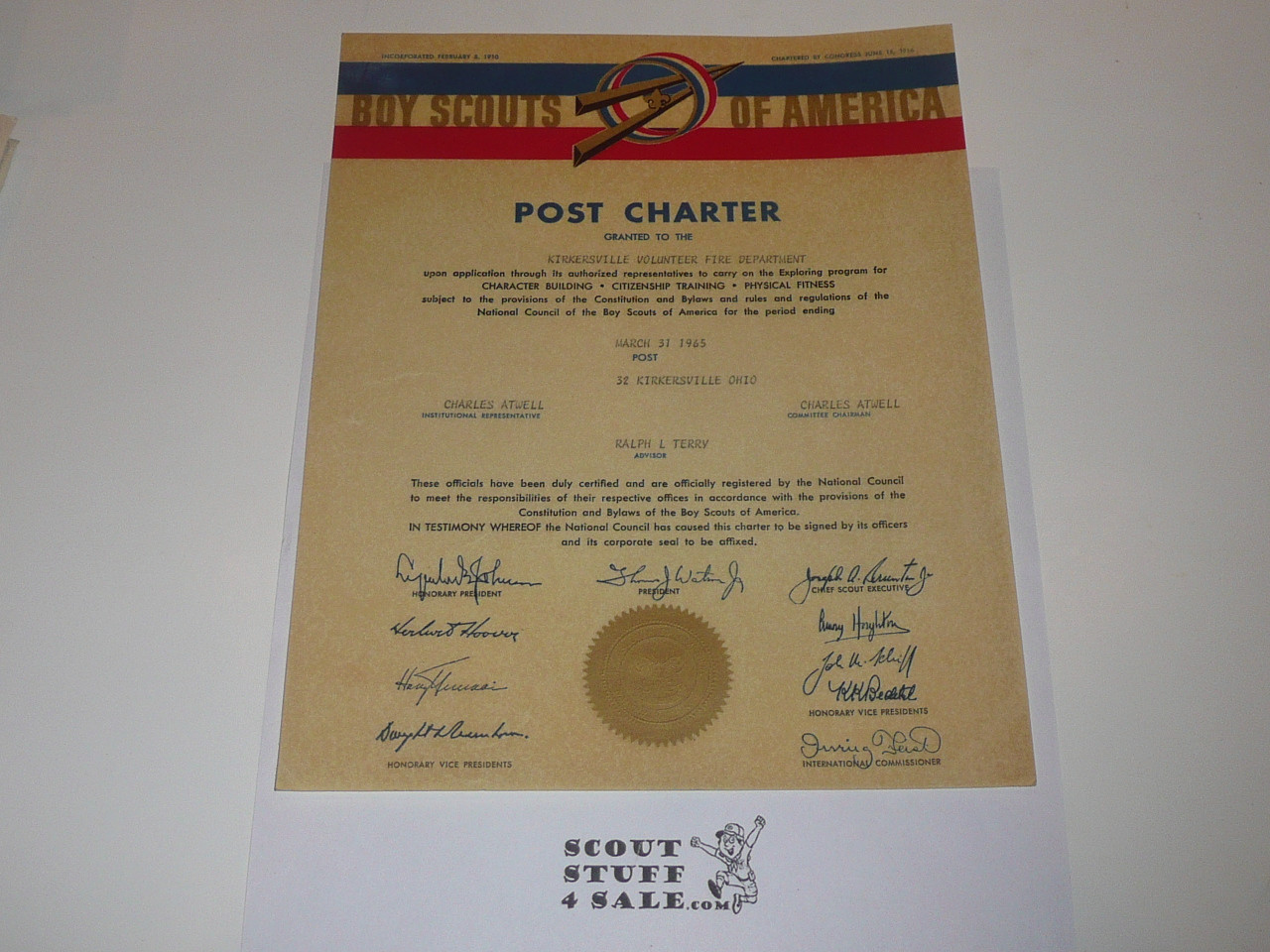 1963 Explorer Scout Post Charter, March