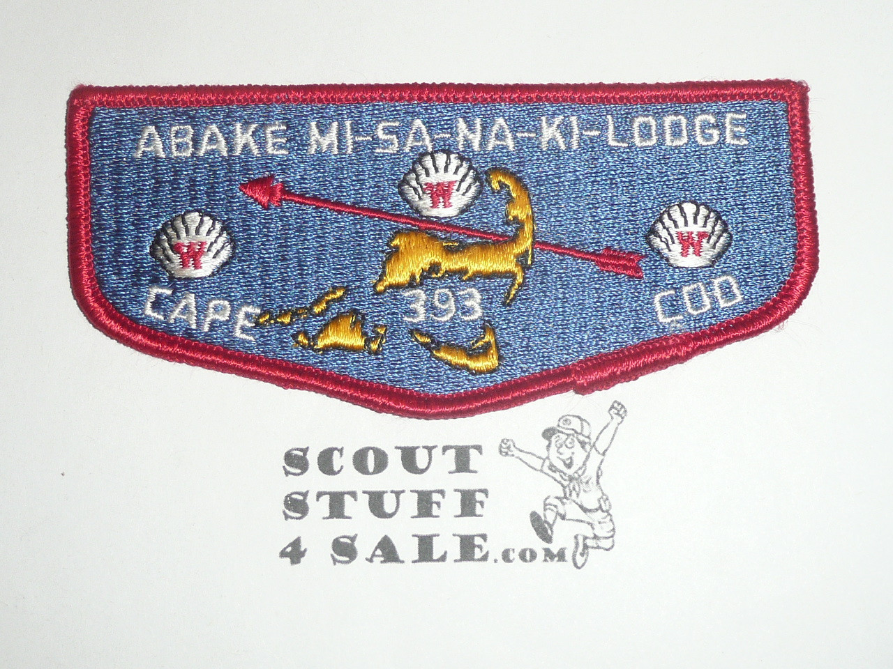 Order of the Arrow Lodge #393 Abake-Mi-Sa-Na-Ki s3 Flap Patch - Boy Scout