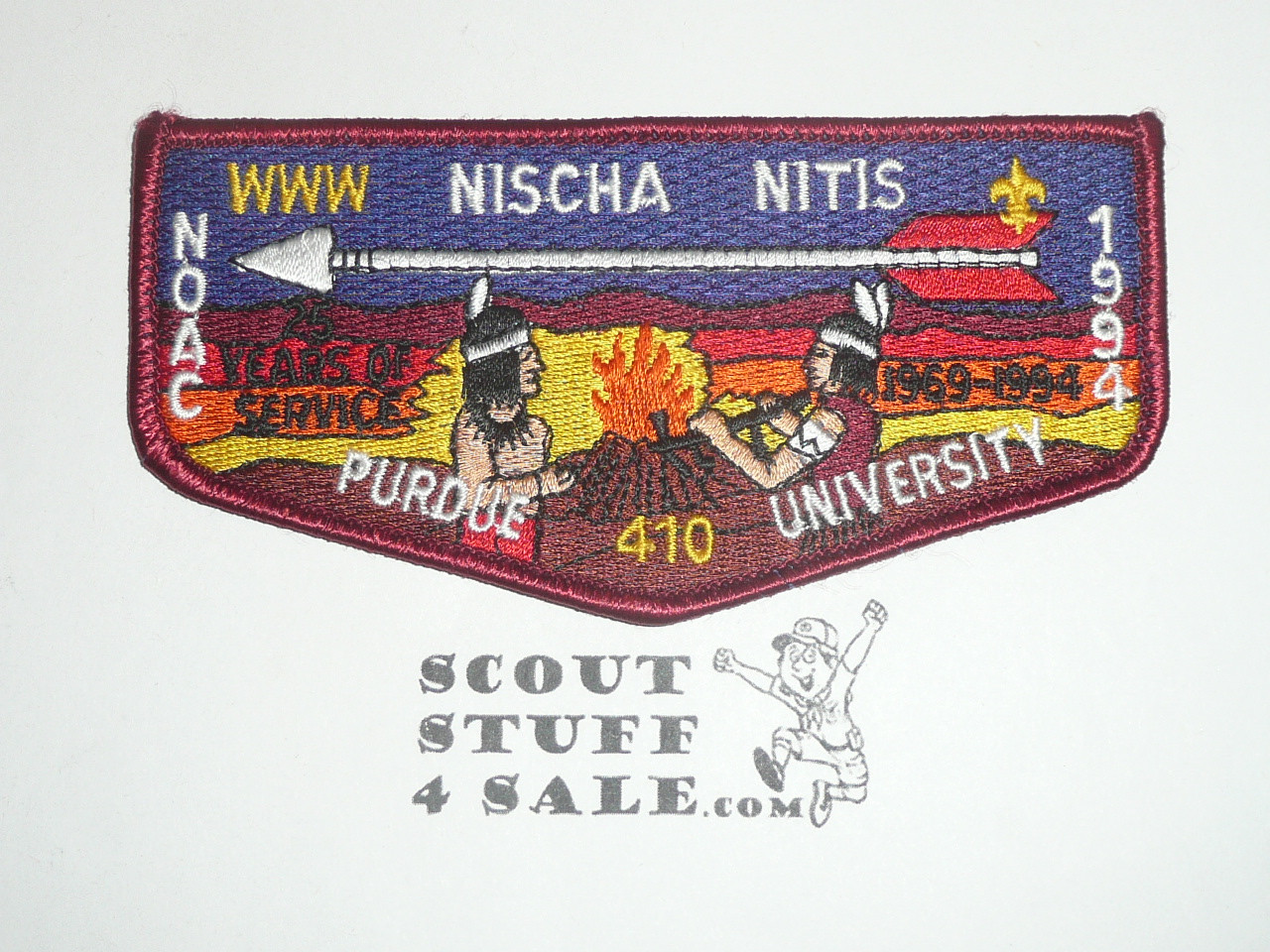 Order of the Arrow Lodge #410 Nischa Nitis s15 1994 NOAC Flap Patch