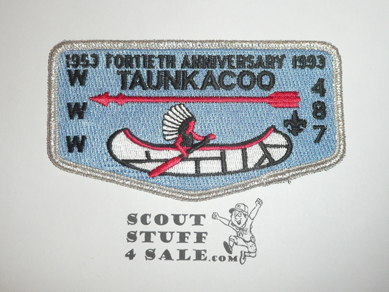 Order of the Arrow Lodge #487 Taunkacoo s5 40th Anniversary Flap Patch