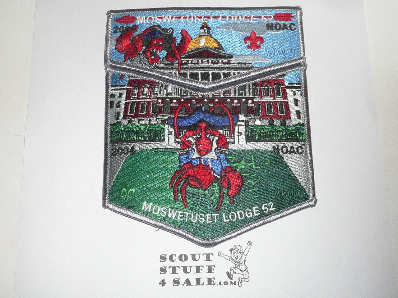 Order of the Arrow Lodge #52 Moswetuset 2004 NOAC 2-piece Flap Patch