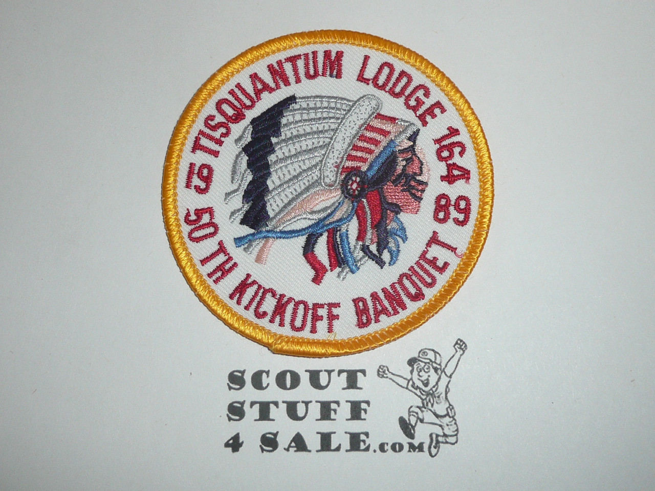 Order of the Arrow Lodge #164 Tisquantum 1989 50th Anniversary Banquet Patch