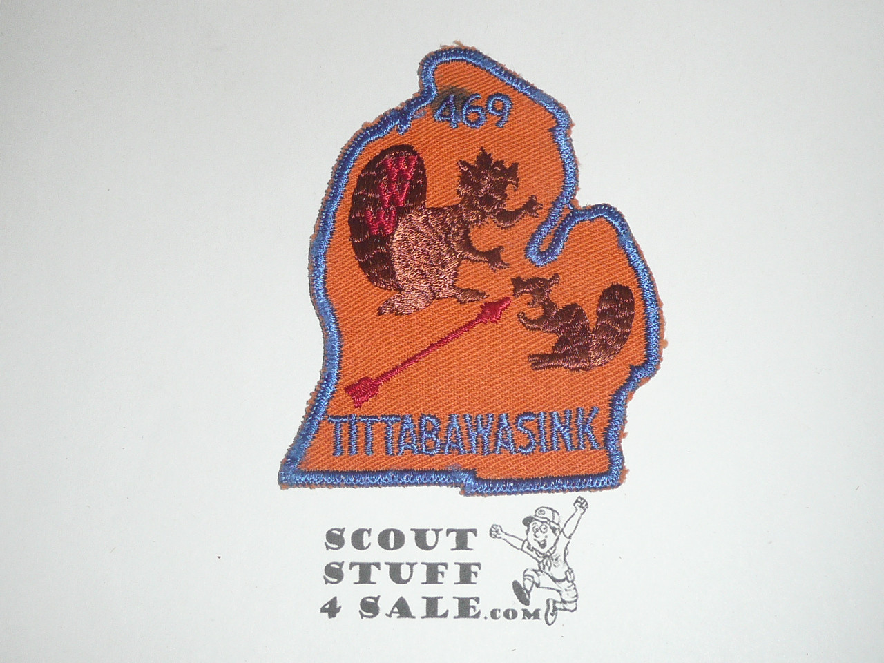 Order of the Arrow Lodge #469 Tittabawasink x1b Patch, small spot on 4