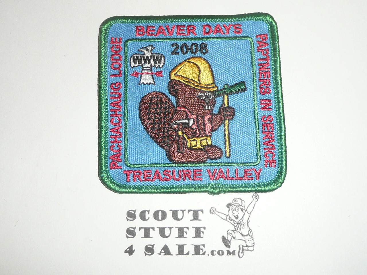 Order of the Arrow Lodge #525 Pachachaug 2008 Beaver Day Patch, misspelled