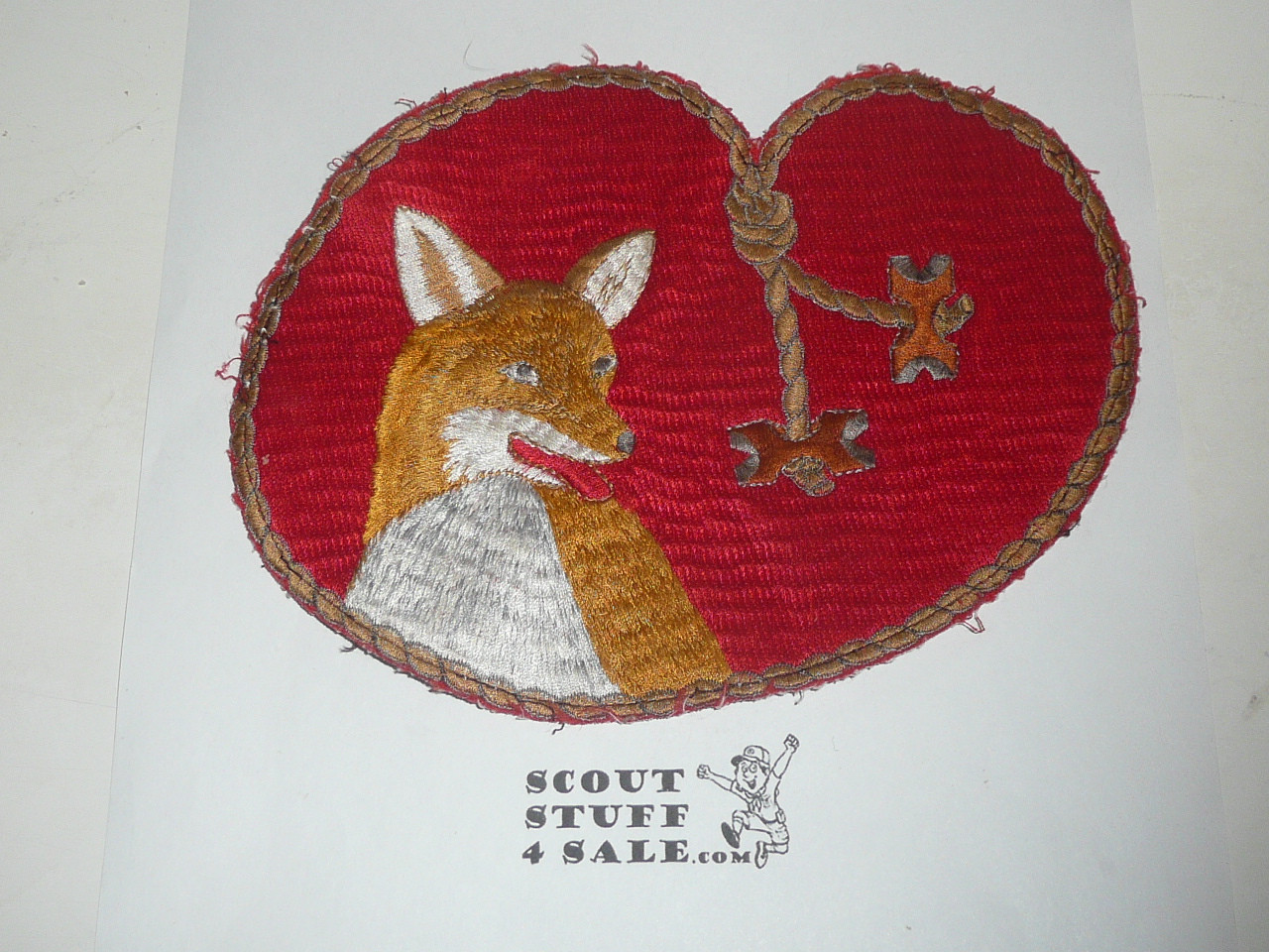 Wood Badge Fox Jacket Patch, lite use