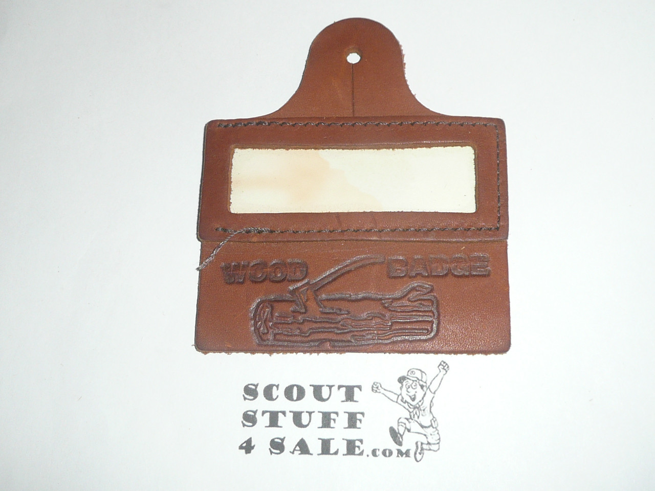Wood Badge Leather Name Tag #7, unused