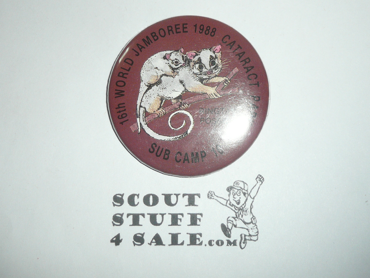 1987-1988 Boy Scout World Jamboree Subcamp 10 Celluloid Button