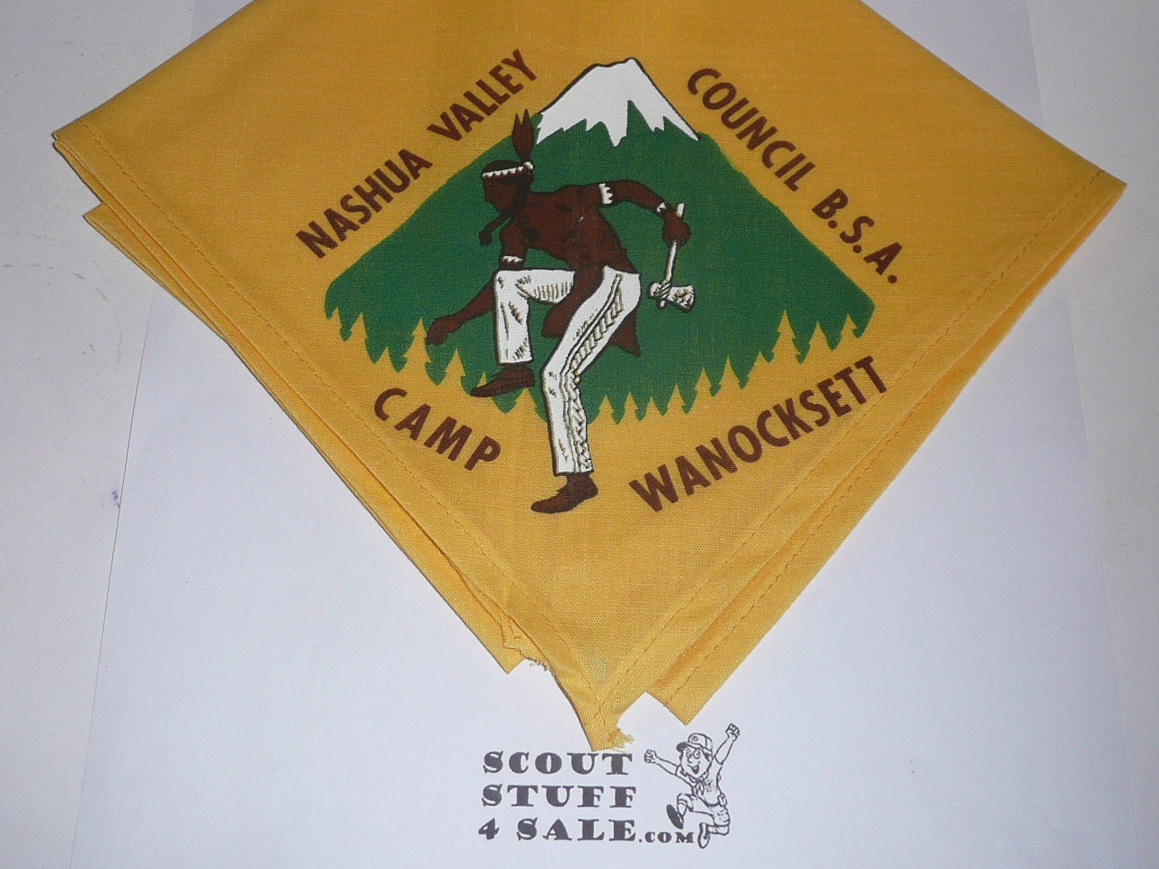 Camp Wanocksett Neckerchief, yellow