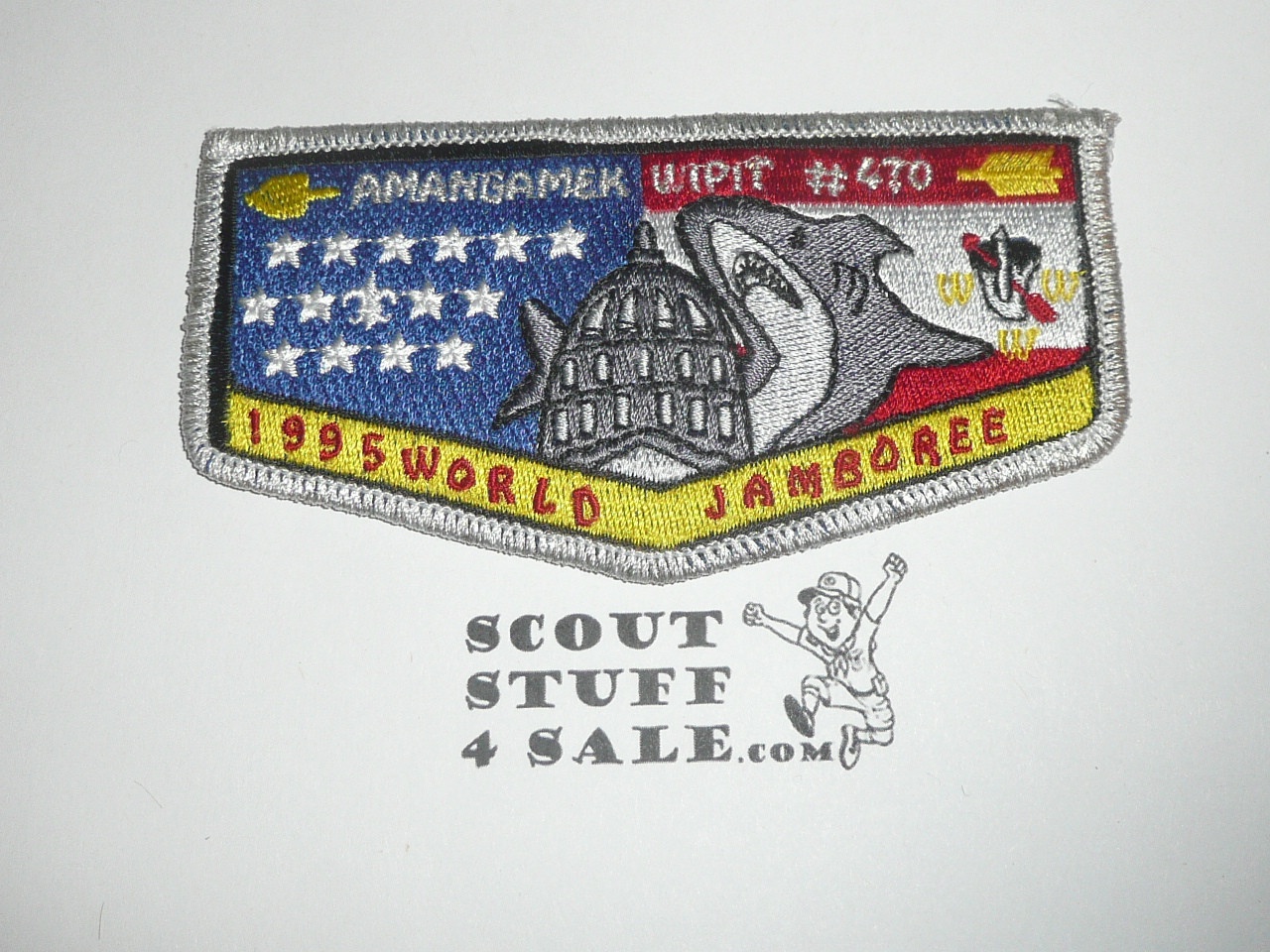Order of the Arrow Lodge #470 Amangamek-Wipit s23 1995 World Jamboree Flap Patch