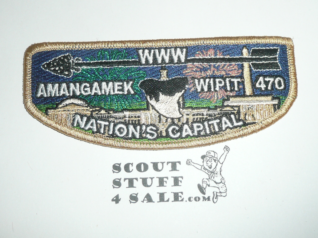 Order of the Arrow Lodge #470 Amangamek-Wipit s90 Mylar Fireworks over the Capital Flap Patch