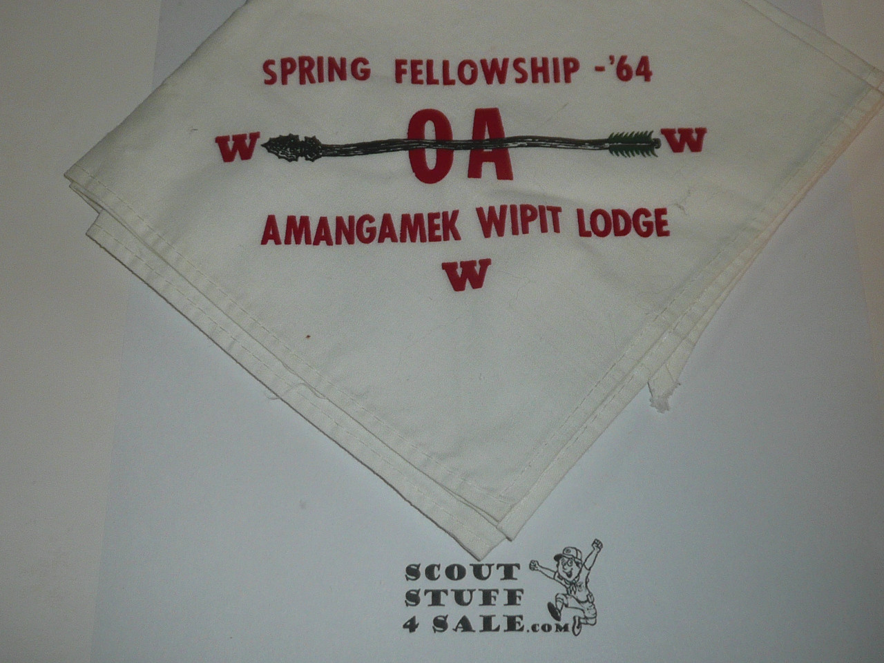 Order of the Arrow Lodge #470 Amangamek-Wipit 1964 Spring Fellowship Neckerchief