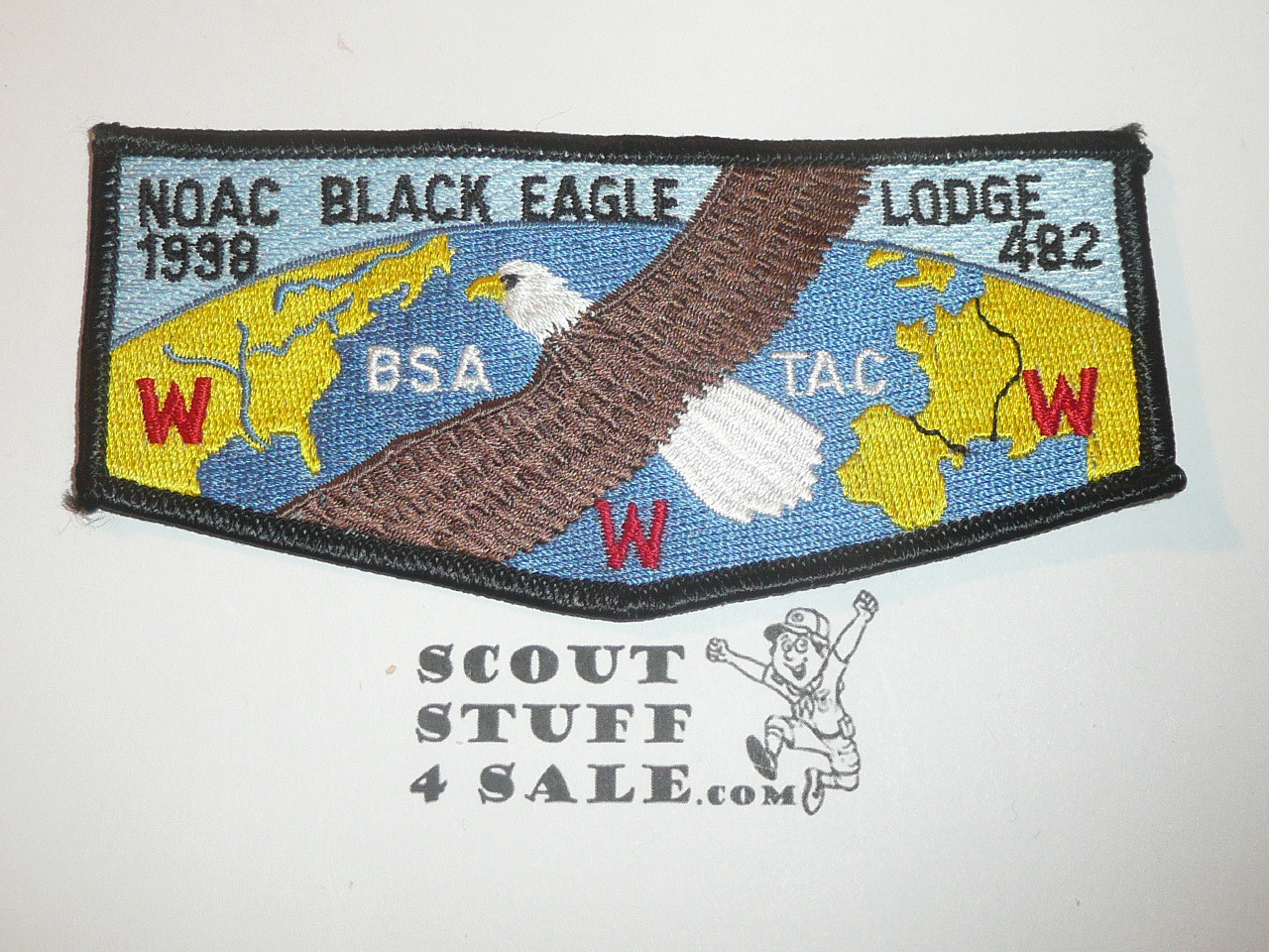 Order of the Arrow Lodge #482 Black Eagle 1998 NOAC Flap Patch