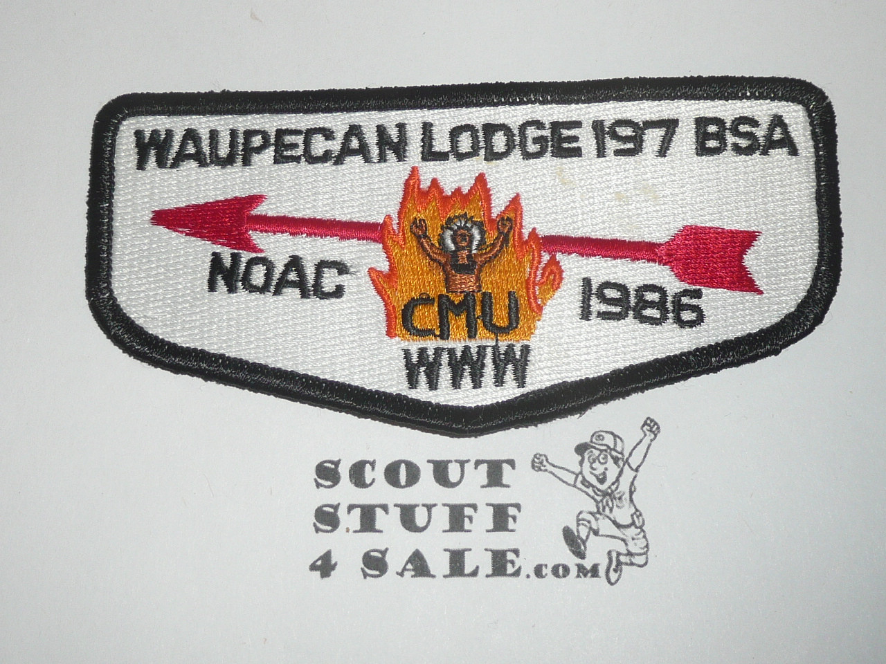 Order of the Arrow Lodge #197 Waupecan s13 1986 NOAC Flap Patch
