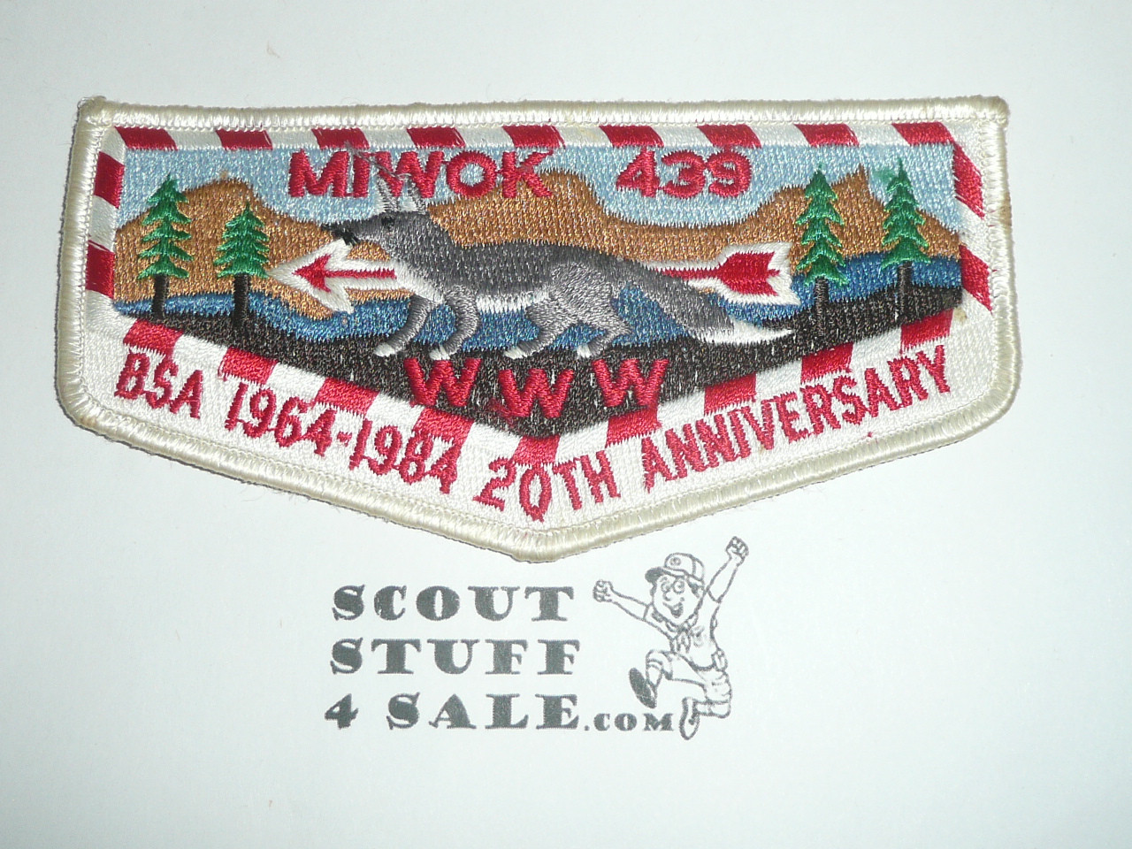 Order of the Arrow Lodge #439 Miwok s26 20th Anniversary Flap Patch