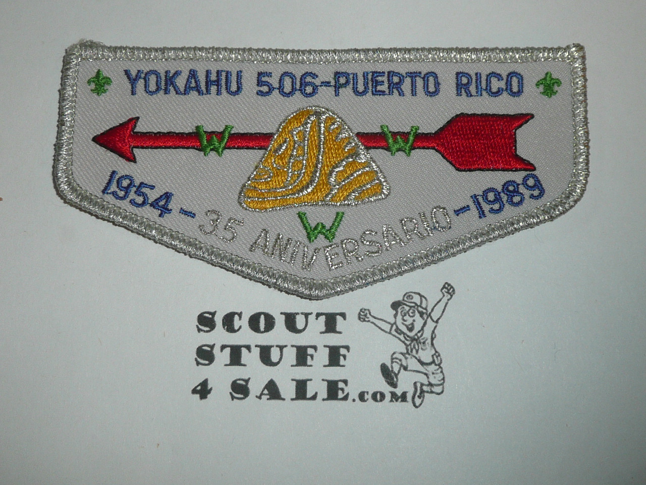 Order of the Arrow Lodge #506 Yokahu qf1 35th Anniversary Flap Patch, rejected by lodge