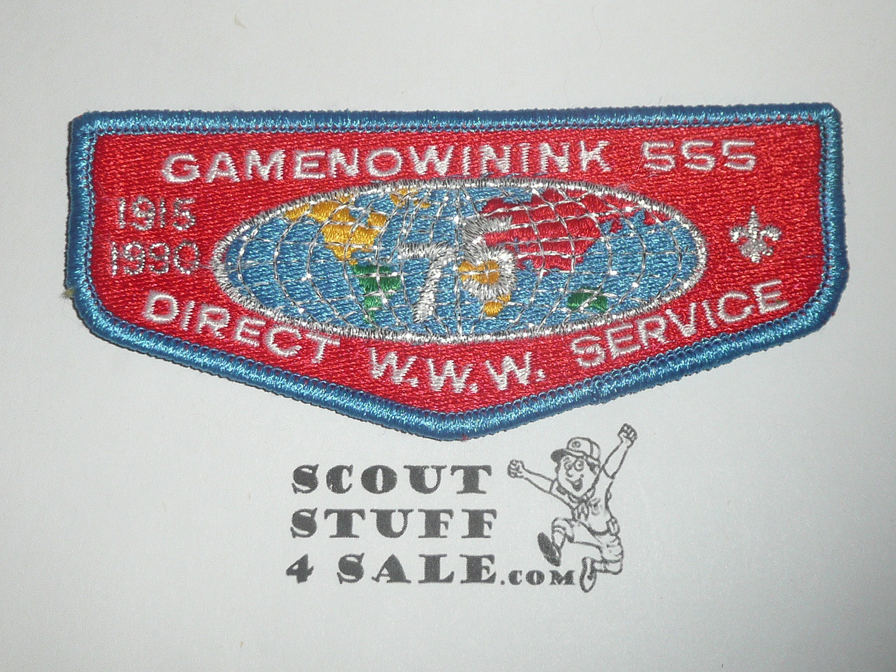 Order of the Arrow Lodge #555 Gamenowinink s6 75th OA Anniversary Flap Patch