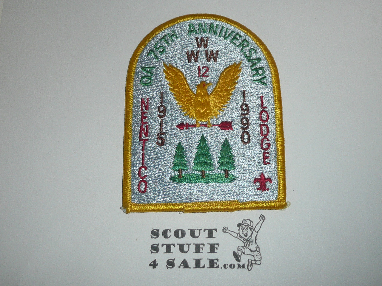 Order of the Arrow Lodge #12 Nentico x9 OA 75th Anniversary Patch
