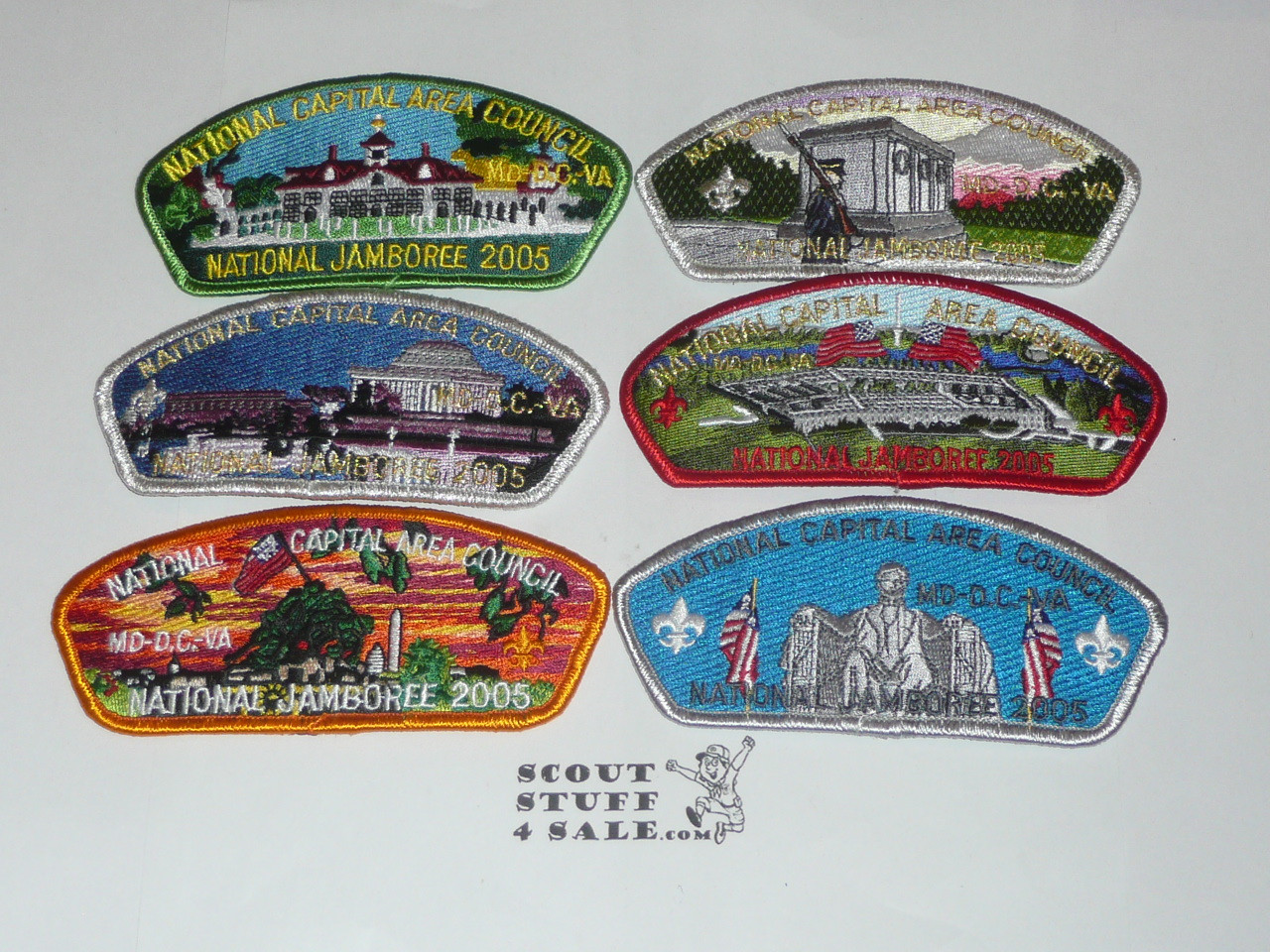 2005  Boy Scout National Jamboree National Capital Area Council JSP Set of 12