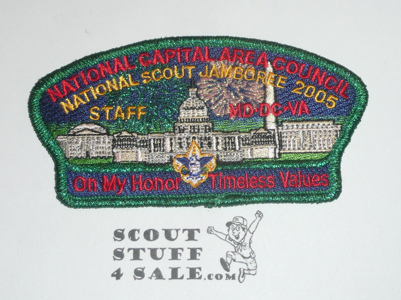 2005  Boy Scout National Jamboree National Capital Area Council JSP, Special fireworks green bdr Staff