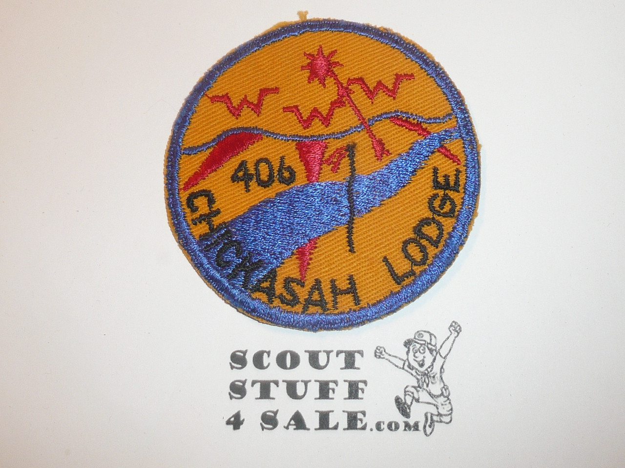 Order of the Arrow Lodge #406 Chickasah r1 Round Patch - Boy Scout