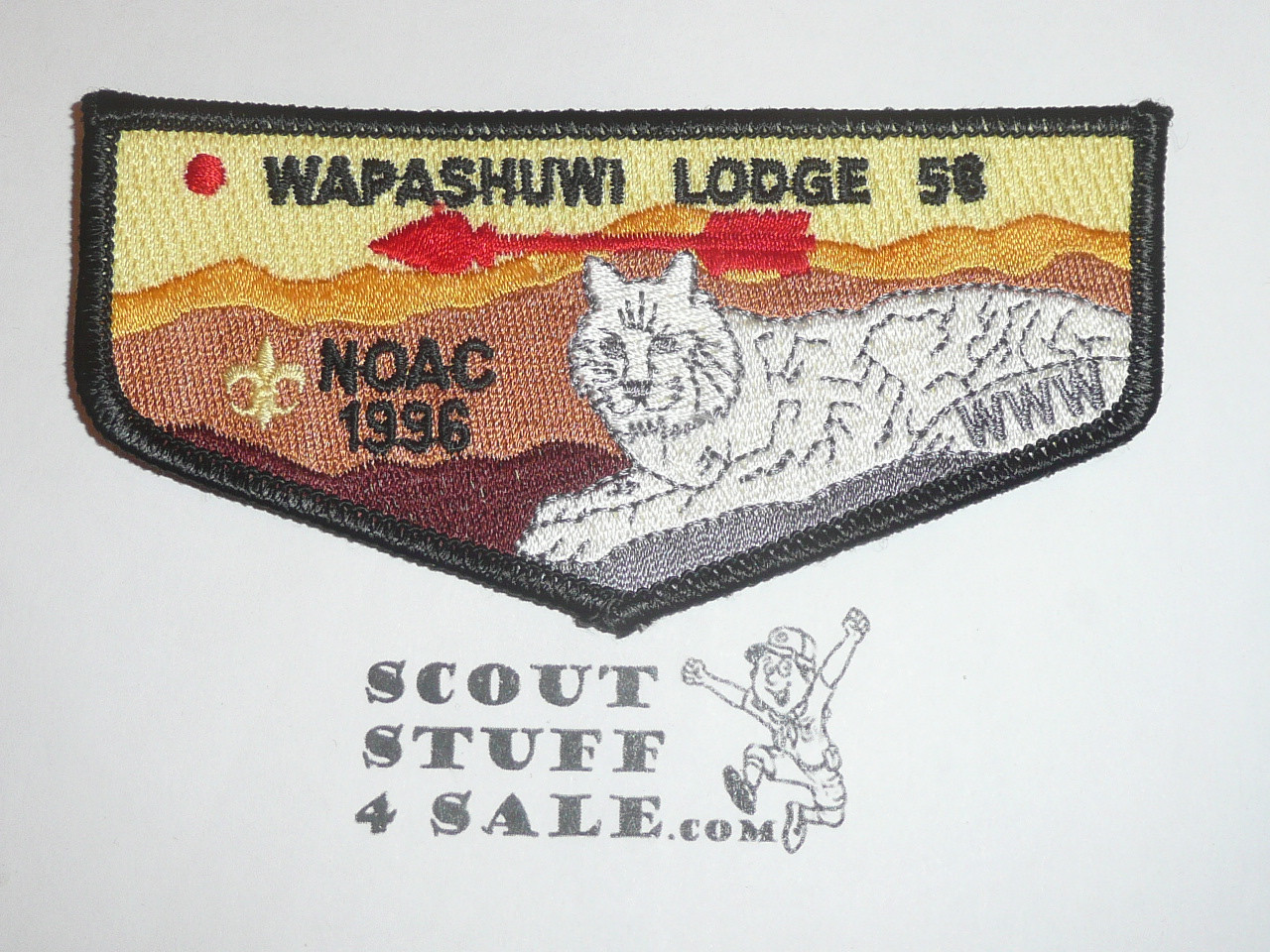 Order of the Arrow Lodge #56 Wapashuwi s3 1996 NOAC Flap Patch