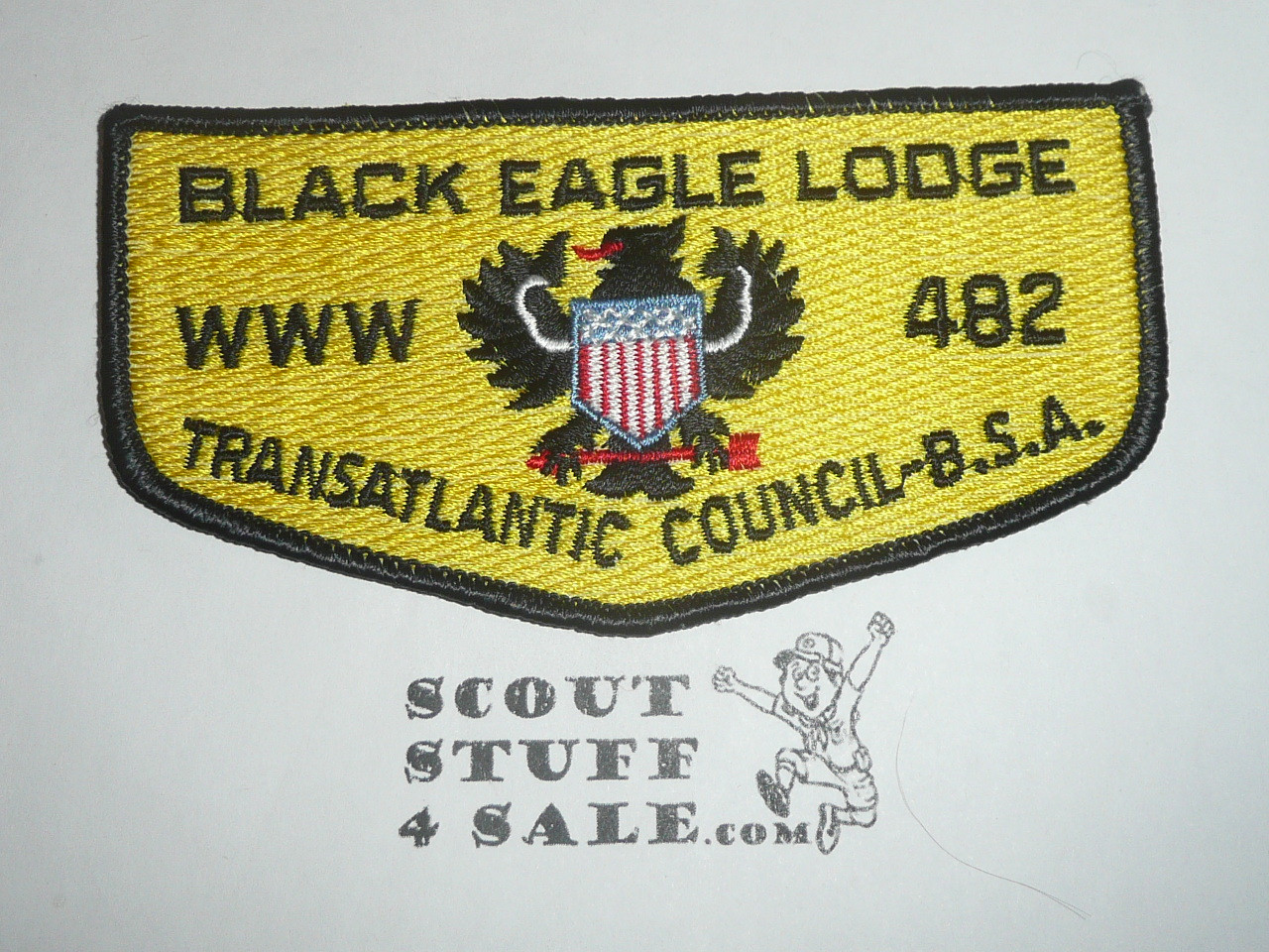 Order of the Arrow Lodge #482 Black Eagle zs2 Flap Patch