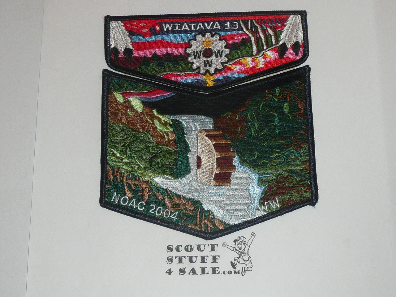 Order of the Arrow Lodge #13 Wiatava 2004 NOAC 2 piece Flap Patch set