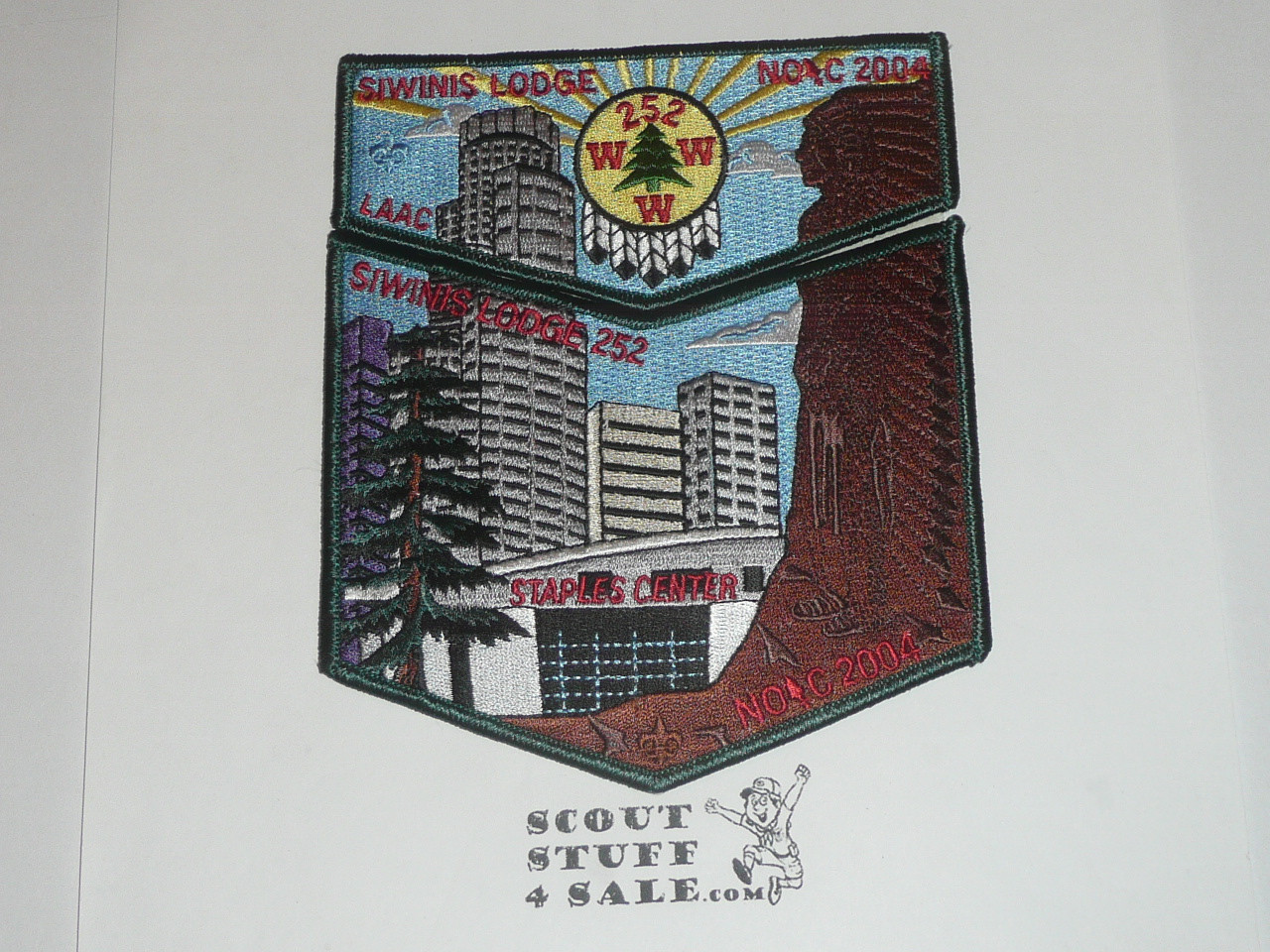 Order of the Arrow Lodge #252 Siwinis 2004 NOAC 2-piece Flap Patch Set