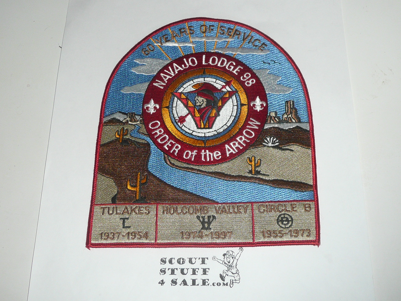 Order of the Arrow Lodge #98 Navajo j2 60th Anniversary Jacket Patch