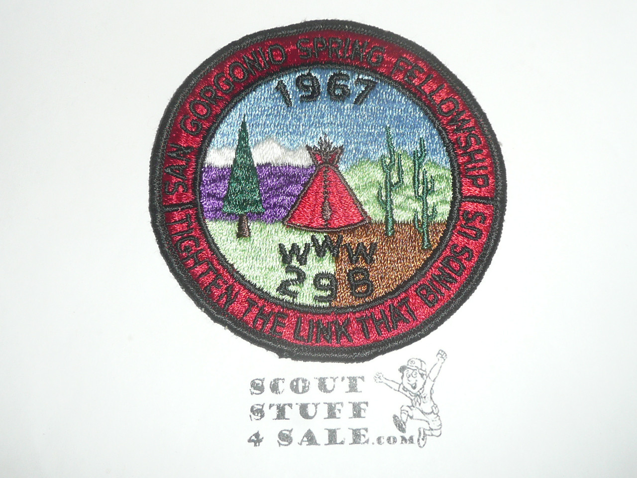 Order of the Arrow Lodge #298 San Gorgonio 1967 Spring Fellowship Patch