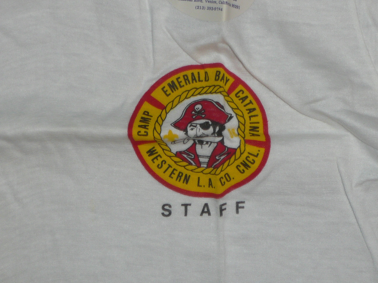 1988 Camp Emerald Bay STAFF Tee Shirt, Mens Extra Large, UNUSED