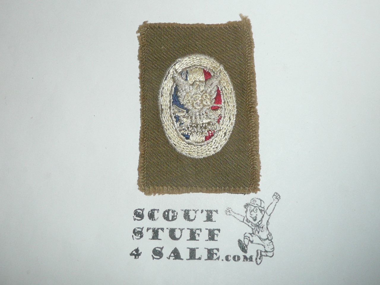 Eagle Scout Patch, Type 1, 1924-1932, tan color Cloth, Near Mint Condition