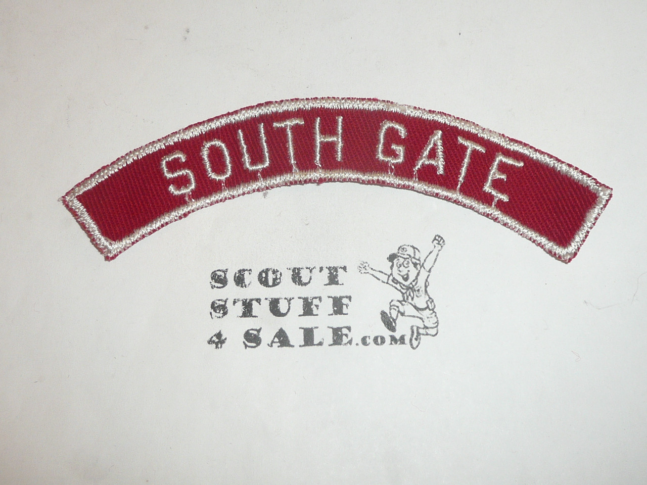 SOUTH GATE Red and White Community Strip, sewn