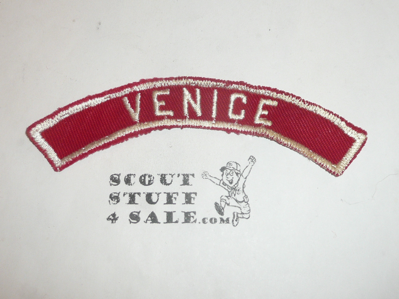 VENICE Red and White Community Strip, sewn