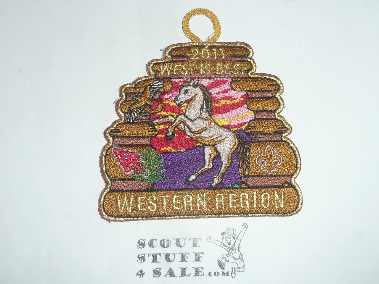 2011 Western Region Order of the Arrow Patch, gold bdr