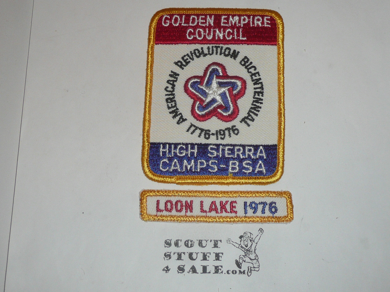 High Sierra Camps Patch, Golden Empire Council, 1976, Loon Lake Segment Patch, segment only