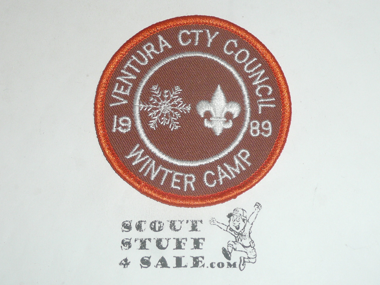 Camp Three Falls Winter Camp Patch, Ventura County Council, 1989