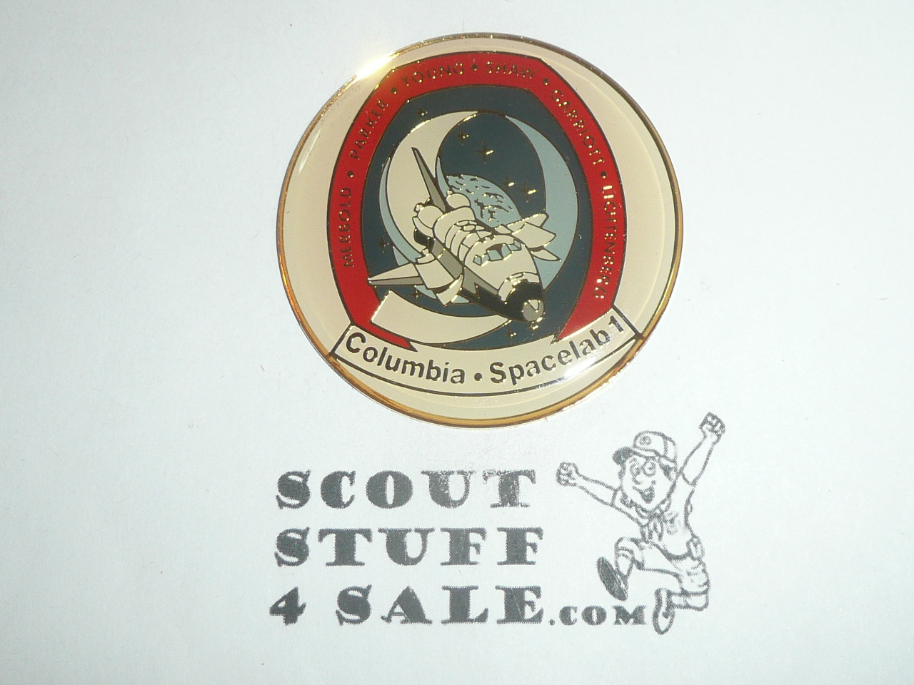 Space Shuttle Columbia Mission STS-9 (Nov 1983 Spacelab 1) Challenge Coin / Token / Medallion, 2" x 1/8", one sided, NASA