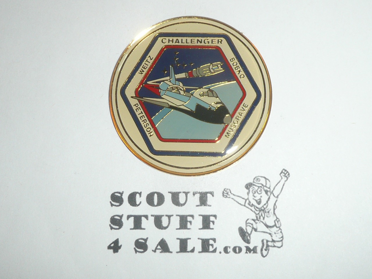 Space Shuttle Challenger Mission STS-6 (Apr 1983 Maiden Flight) Refrigerator Magnet, 2" x 1/8", NASA