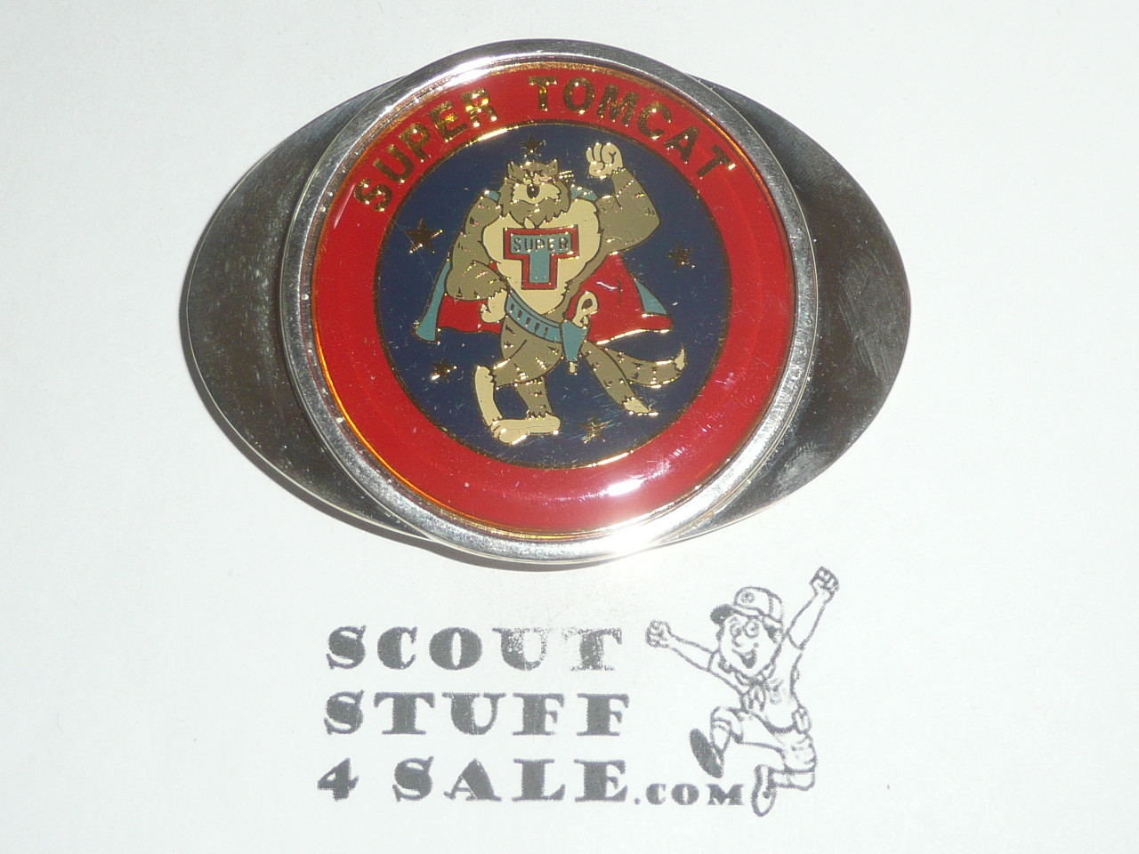 F14 Super Tomcat Silver Plate Belt Buckle, United States Navy, New in bag