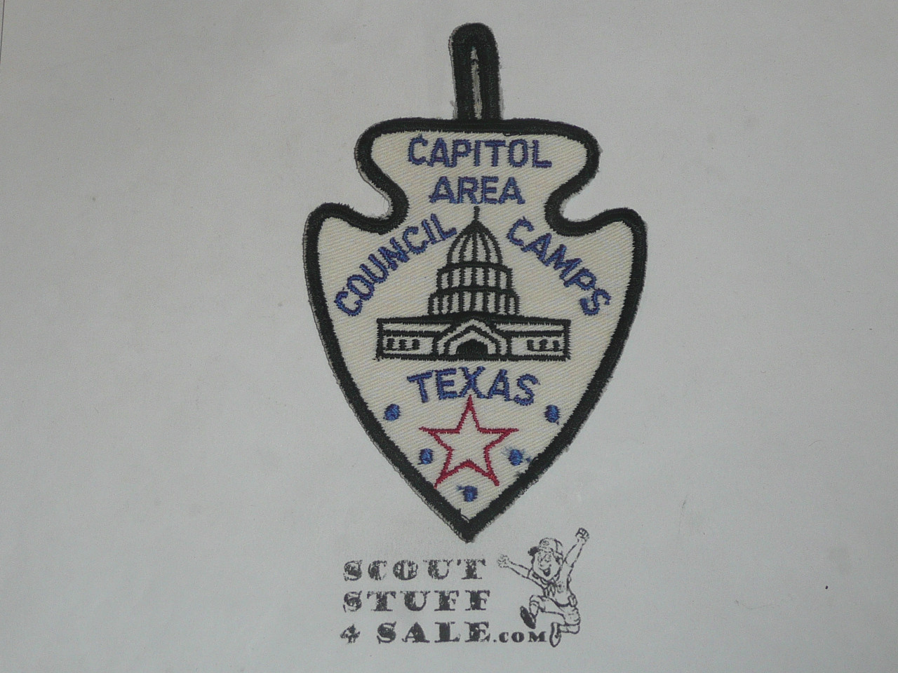 Capitol Area Council Scout Camps c/e Twill Patch, embr twill loop