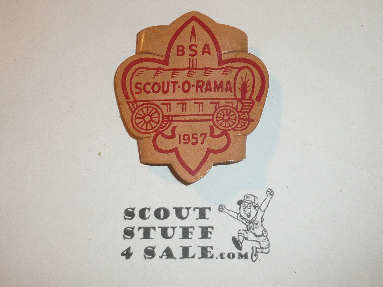 1957 Scout-O-Rama Leather Neckerchief Slide