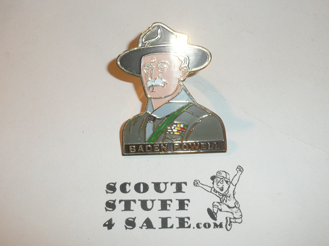 Enameled Baden Powell Neckerchief Slide