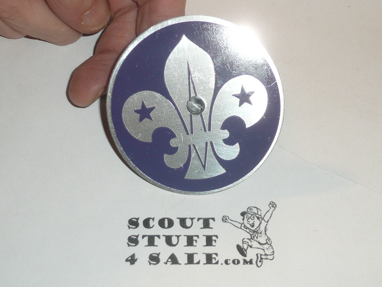 World Scouting Emblem Metal Disk Neckerchief Slide