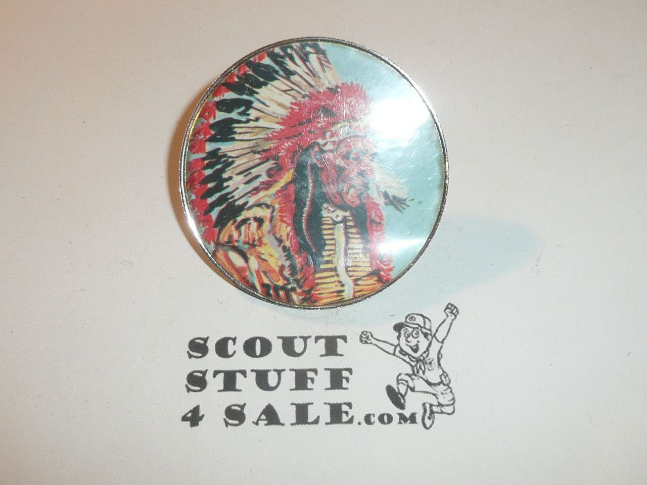 Colorful Indian Chief Neckerchief Slide