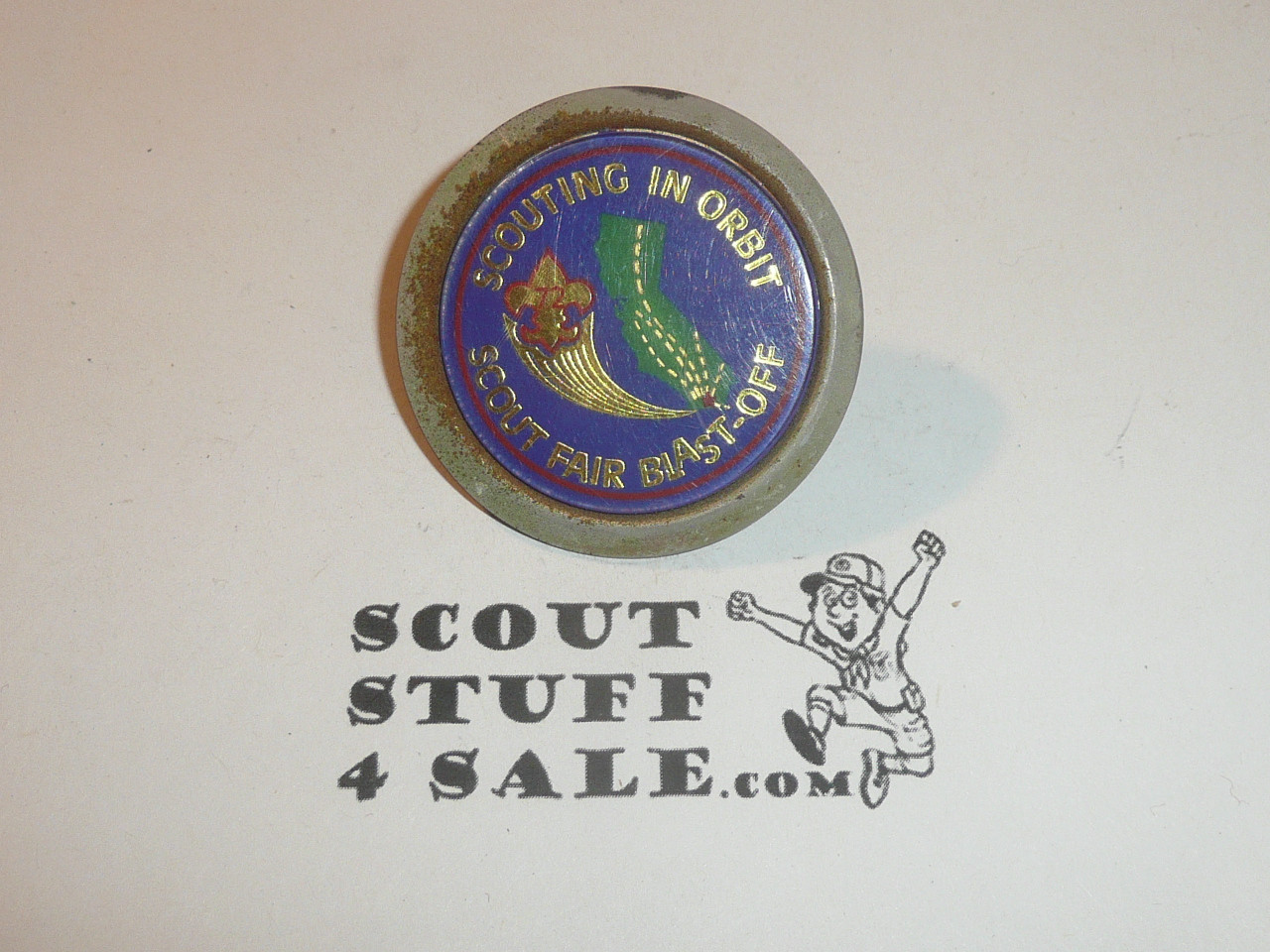 Scouting in Orbit Scout Fair Disk Neckerchief Slide
